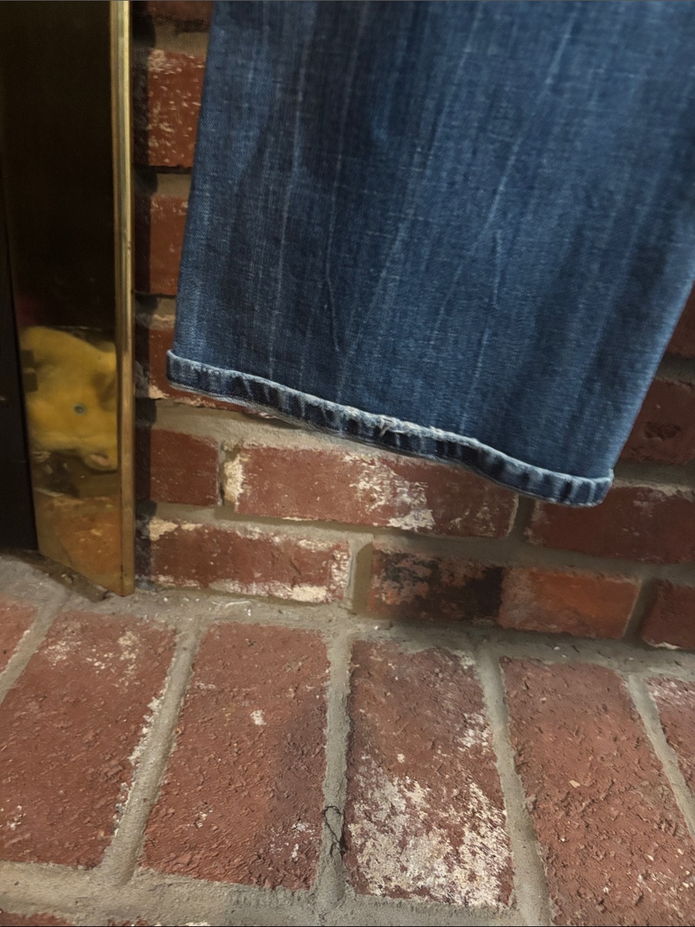 Y2K REROCK Light Blue Embroidered Back-Pocket White Stitching Flare Jeans Sz 8L - Picture 10 of 11